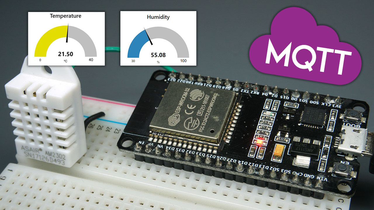 ESP32 MQTT Publish DHT22 or DHT11 Sensor Readings Arduino IDE