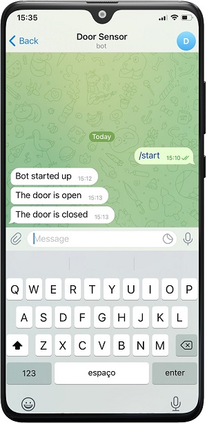 ESP8266 NodeMCU Door Status Monitor with Telegram Notifications