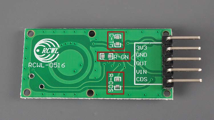 RCWL-0516 Microwave radar sensor with LDR back pins