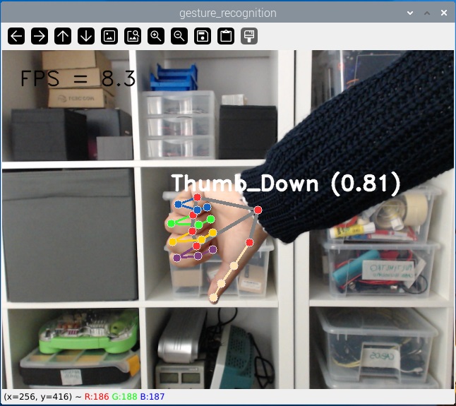 Testing Mediapipe Thumb Down Gesture