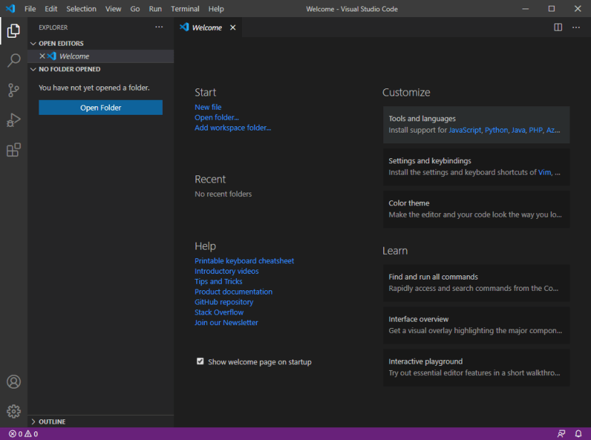 Microsoft Visual Studio Code VS Code Installation wizard welcome screen on a Windows PC